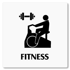 Fitness, 118x118mm, bílá, Nevada